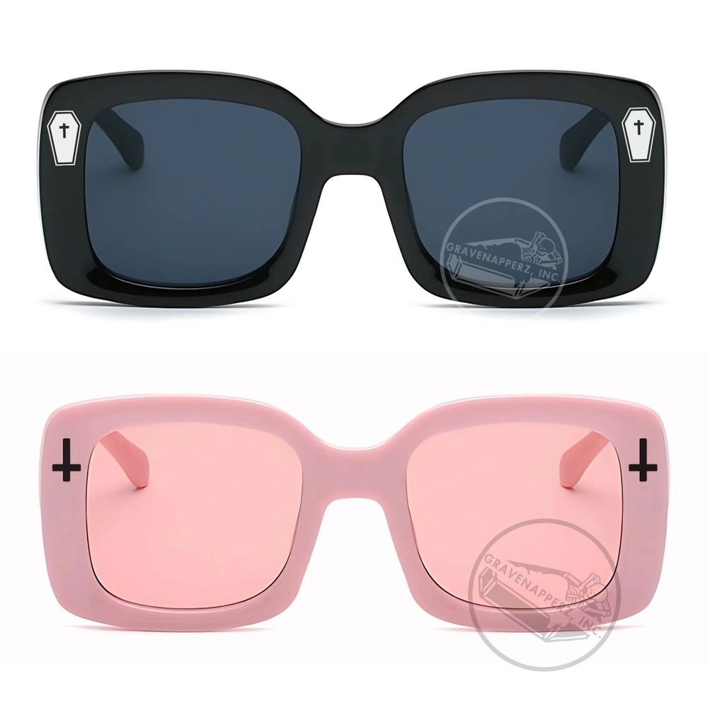 BubbleGOTH Pastel Coffins Sunglasses | Handmade | Customizable